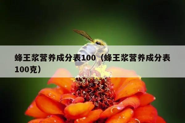 蜂王浆营养成分表100（蜂王浆营养成分表100克）