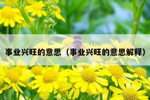 事业兴旺的意思（事业兴旺的意思解释）