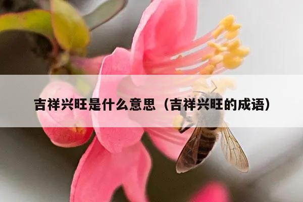 吉祥兴旺是什么意思（吉祥兴旺的成语）