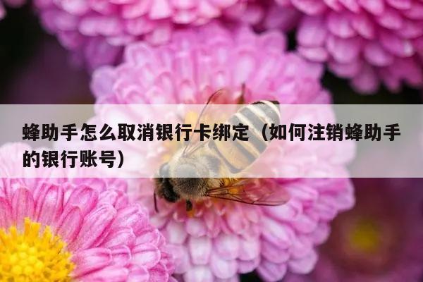 蜂助手怎么取消银行卡绑定（如何注销蜂助手的银行账号）