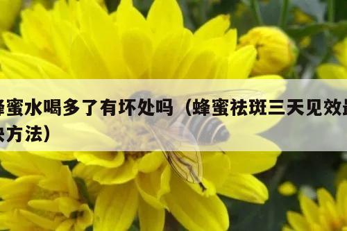 蜂蜜水喝多了有坏处吗（蜂蜜祛斑三天见效最快方法）