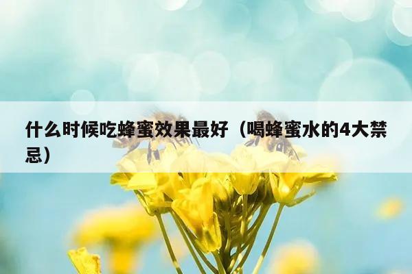 什么时候吃蜂蜜效果最好（喝蜂蜜水的4大禁忌）